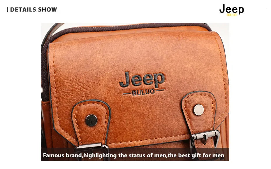 Large Capacity Split Leather Crossbody Handbag for Men & Women