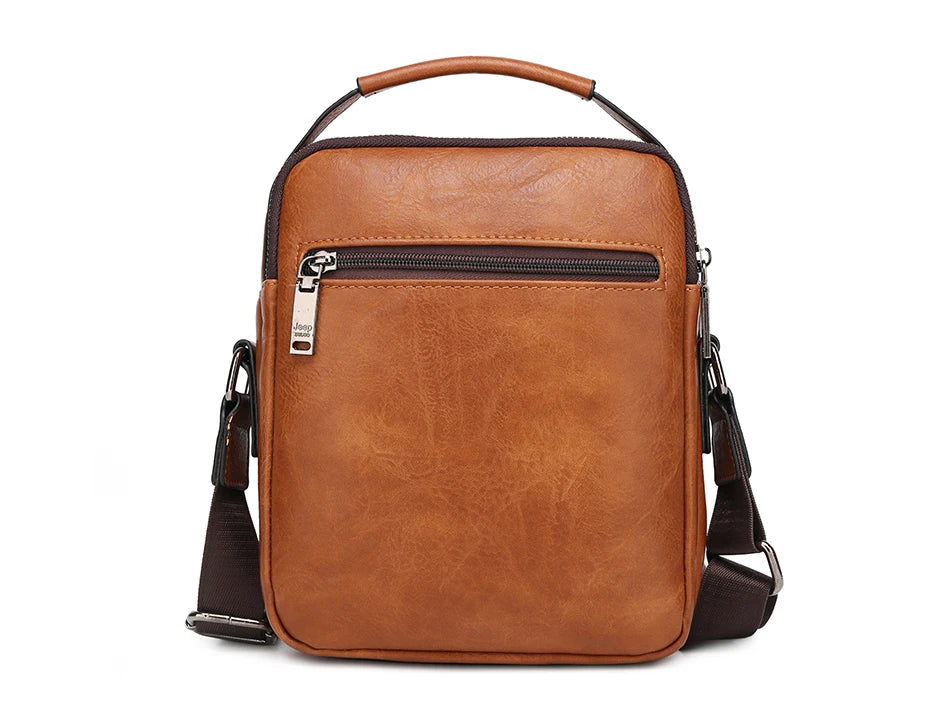 Large Capacity Split Leather Crossbody Handbag for Men & Women