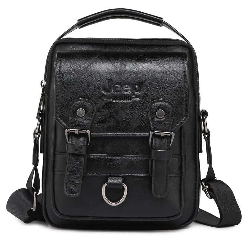Large Capacity Split Leather Crossbody Handbag for Men & Women