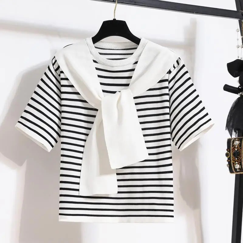 Stripe Shawl TShirt Skirts