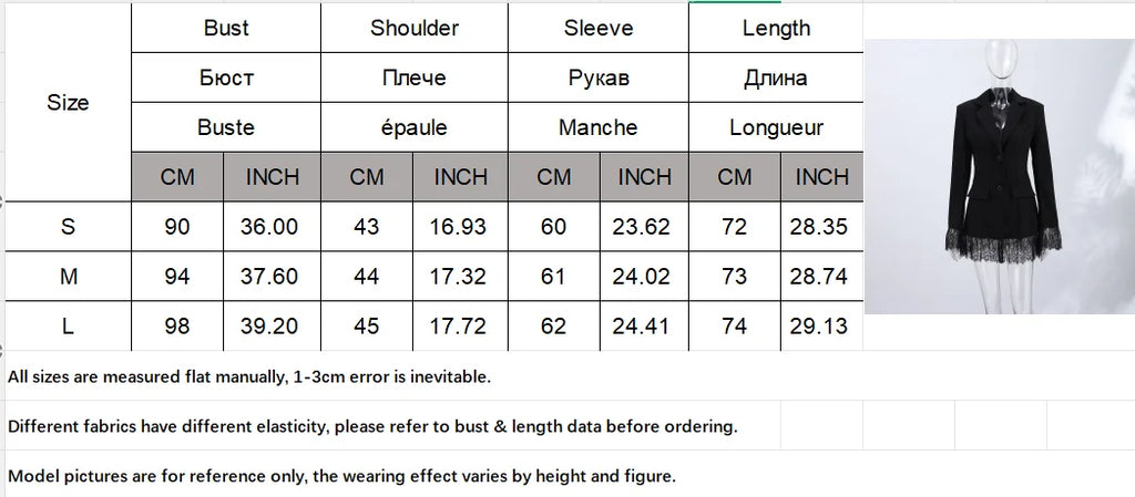 Hem Lapel V‑Neck Blazer For Women’s