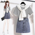 Stripe Shawl TShirt Skirts