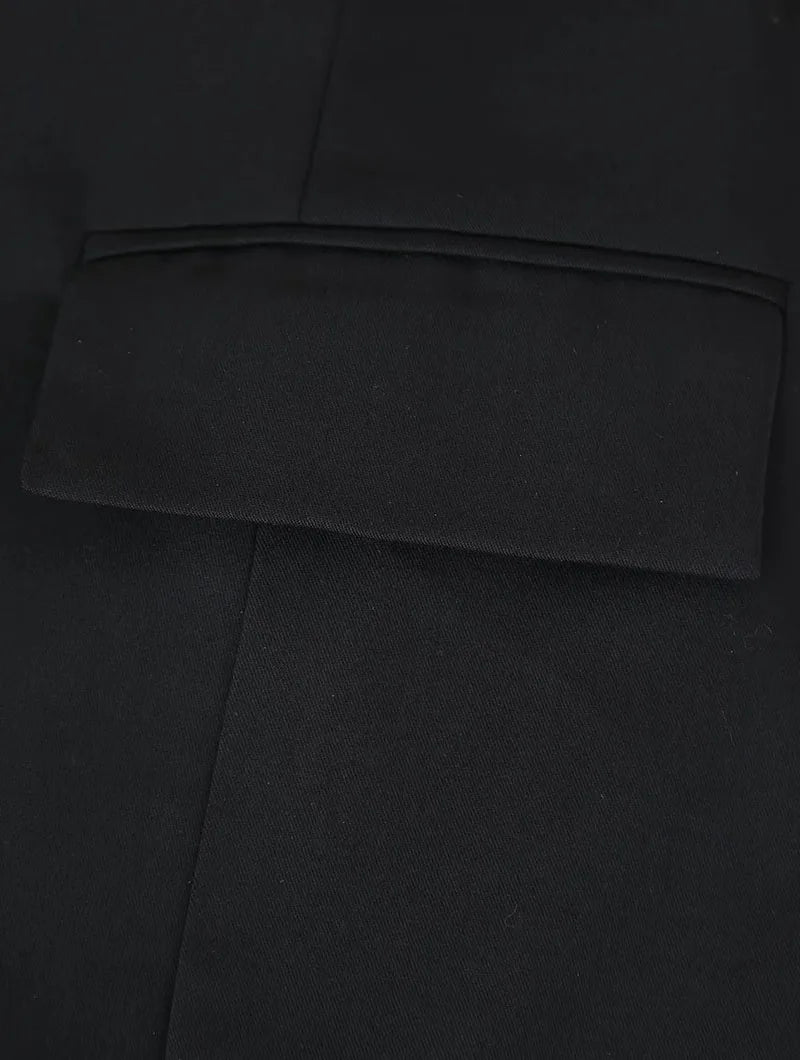 Fanan Elegant Black Blazer Coat